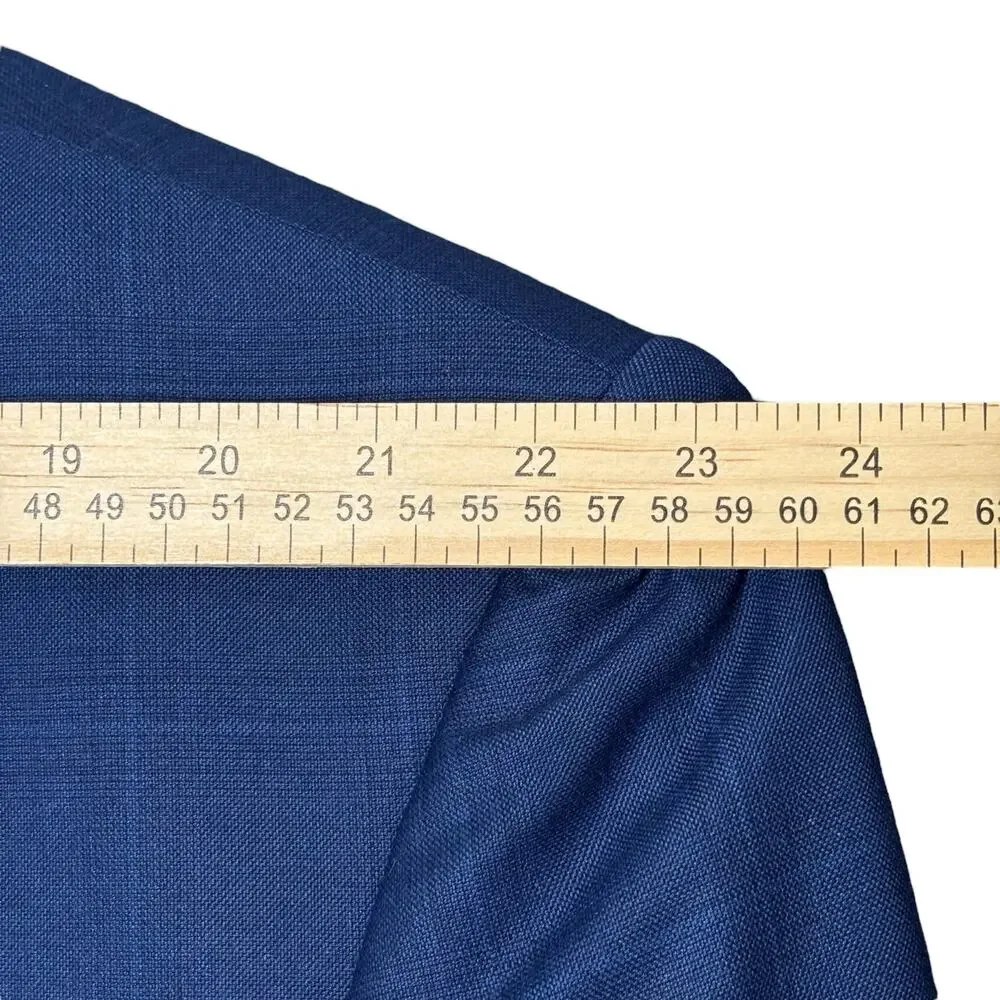 Bocaccio Uomo Paris Blue Check Stretch Blazer Sport Coat R56 W50 Business Modern